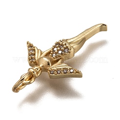 Латунные микропаве прозрачные подвески с фианитом&nbsp;ZIRC-I051-10