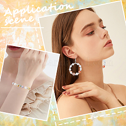 500 шт. акриловые бусины с волнистым принтом цвета ab&nbsp;SACR-SP0001-10