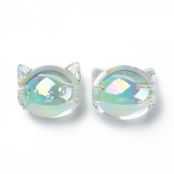 УФ-покрытие радужными переливающимися акриловыми бусинами&nbsp;OACR-H015-05D