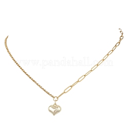 Colliers avec pendentif cœur en alliage&nbsp;NJEW-JN05812-01