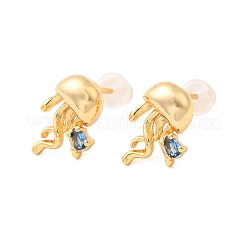 Латунь серьги EJEW-C158-11A-G