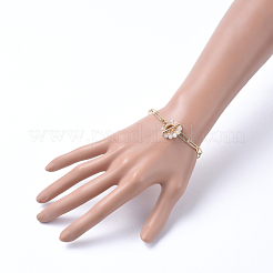 Латунные браслеты скрепки&nbsp;BJEW-JB05180