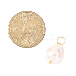 Подвески из гальванизированного стекла с имитацией жемчуга&nbsp;PALLOY-JF04579-02