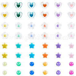 870шт 24 цвета непрозрачные и прозрачные акриловые бусины&nbsp;MACR-PA0001-40