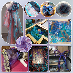 Tissu en organza de polyester&nbsp;DIY-WH0816-147B