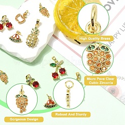 2шт латунные подвески с микропаве и кубическим цирконием&nbsp;KK-YW0003-22