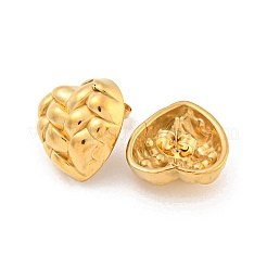 ハート 304 ステンレススチール イヤリング  女性用スタッドピアス  ゴールドカラー  18x18mm&nbsp;EJEW-L290-021G