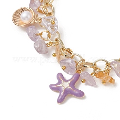 Браслеты из бусин с натуральным аметрином&nbsp;BJEW-JB13155-03