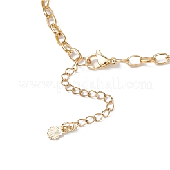 Женское ожерелье-цепочка с подвеской в виде капли из сплава эмали&nbsp;NJEW-JN05407-01