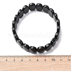 Pulseras elásticas de obsidiana natural con cuentas facetadas para mujer&nbsp;BJEW-K251-07J