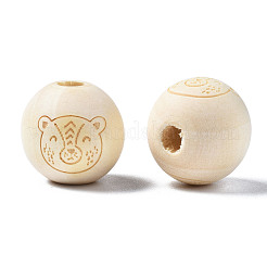 Незаконченная натуральная древесина европейский бисер WOOD-S045-151