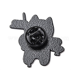 Эмалевые значки с изображением белой кошки на рыбалке&nbsp;JEWB-L024-01EB-01