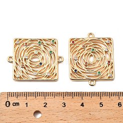Ciondoli con connettore cavo in ottone micro pavé di zirconi cubici colorati&nbsp;KK-K351-58C-G