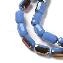 電気メッキガラスビーズセット  多面カット  ABカラー  コラム  藤紫色  3x5mm  穴：1mm  約79個/連  16.5インチ（42cm）&nbsp;EGLA-D031-01-07