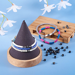 50 г 5 вида непрозрачных акриловых бусин с горизонтальным отверстием SACR-BY0001-05