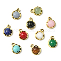 10 шт. 10 стиля смешанных полукруглых подвесок из драгоценных камней&nbsp;G-CJ0001-81