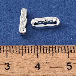 Покрытие стойки латунь микропаве прозрачные проставки из кубического циркония KK-M285-14S