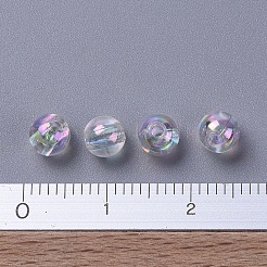 環境に優しい透明アクリルビーズ  ラウンド  ABカラー  クリアAB  5mm  穴：1.5mm  約840個/50g&nbsp;X-PL732-2