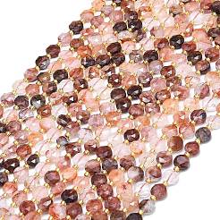 Натуральный гематоидный кварц / нитки из железистого кварца G-C116-A79-02