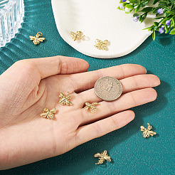 8 шт. стойка для позолоты латунные пчелы подвески&nbsp;KK-TA0002-83