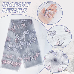 2 Yards Pailletten-Organza-Stoffe&nbsp;DIY-GA0007-73B