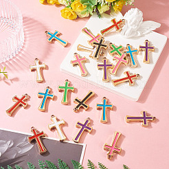 32шт 8 цвета пластиковые эмалевые подвески&nbsp;CCB-TA0001-17