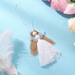 Подвесные украшения в виде ангелов из полиэстера и стекла&nbsp;HJEW-JM04648