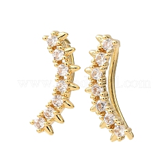Pendientes trepadores de latón con circonitas cúbicas engastadas&nbsp;KK-CBAA351-22G-01