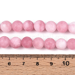 Натуральный белый нефритовый шарик нити G-R297-8mm-31