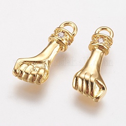 Латунные микро проложить кубического циркония подвески&nbsp;ZIRC-G133-02G-A