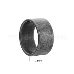 男性用304ステンレススチール製指輪  アンティークシルバー  12mm  内径：19mm&nbsp;WGDF4AB-37