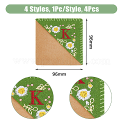 4 шт. 4-х стилевые закладки для книг с вышивкой из фетра FIND-HY0003-46K