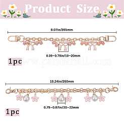 2 шт. 2 стиля розовая цинковая эмаль бант цветок подвеска кабель цепочка кошелек цепи&nbsp;FIND-BBC0004-57
