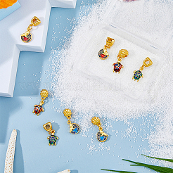 8 шт. 4 стиля сплав эмаль европейский подвесной шарм FIND-FH0006-98