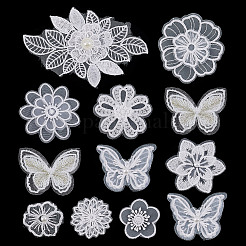 12 шт. 10 стиля компьютеризированной вышивки органзы украшения аксессуары&nbsp;PATC-NB0001-45