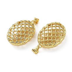 Латунные микропаве прозрачные подвески с фианитом&nbsp;KK-D221-19G-04