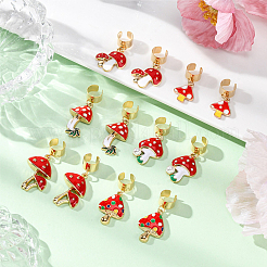 12 шт. подвеска в виде гриба из эмалевого сплава&nbsp;FIND-CP0003-52