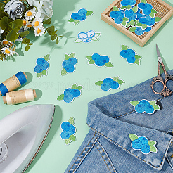 24 шт. черничные компьютеризированные вышивальные нашивки на ткани для приклеивания и пришивания&nbsp;PATC-BC0001-23