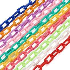 40 Strang 10 Farben handgemachte undurchsichtige Büroklammerketten aus Acryl&nbsp;KY-YS0001-04