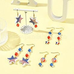 Наборы для самостоятельного изготовления сережек на день независимости DIY-FS0009-54