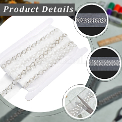 Ruban de dentelle en polyester de 4 mètre&nbsp;SRIB-GF0001-73A-02