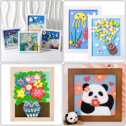 Bricolage enfants décoration en bois cadre photo en argile&nbsp;WOOD-WH20008-07F