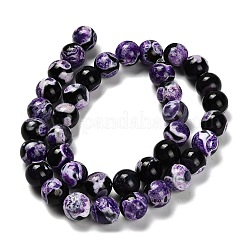 Крашеные бусины из натурального огненного агата с треском G-G203-10E-10mm