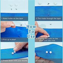 100 комплект из 2-х заклепок из искусственного жемчуга ABS FIND-GF0005-20