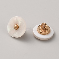 合金シャンクボタン  樹脂と  フラットラウンド  1穴  古いレース  12.5x8.5mm  穴：2.5mm&nbsp;BUTT-WH0028-134B