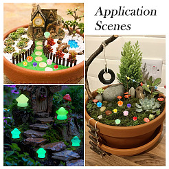 30 шт. 2 стиля светящегося смоляного грибного украшения RESI-TA0004-02A