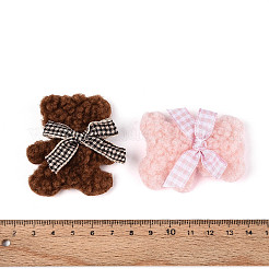 Нашивки из ткани с изображением медведя с бантом&nbsp;PATC-T002-03M