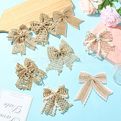 16 шт. 8 стиля бант из мешковины украшения аксессуары&nbsp;DIY-CJ0003-21