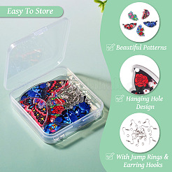 Набор для изготовления акриловых висячих сережек-бабочек своими руками&nbsp;DIY-TA0009-11