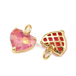 Pendentifs avec zircon cubiques à micro-pavés en laiton&nbsp;KK-B150-27G-02